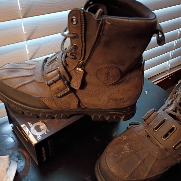 Polo by Ralph Lauren Men's Gray and Black Boots - Picture 3 of 6